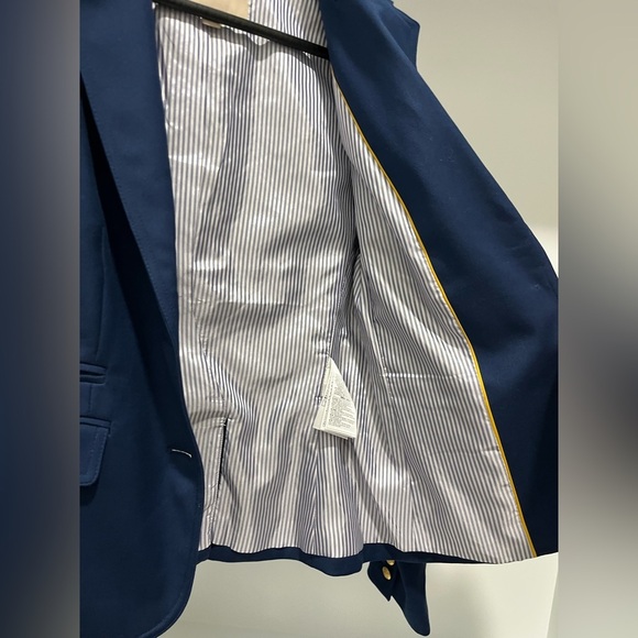 Banana Republic Factory Blazer in Navy with shiny gold buttons lined vintage 4 - Picture 8 of 12